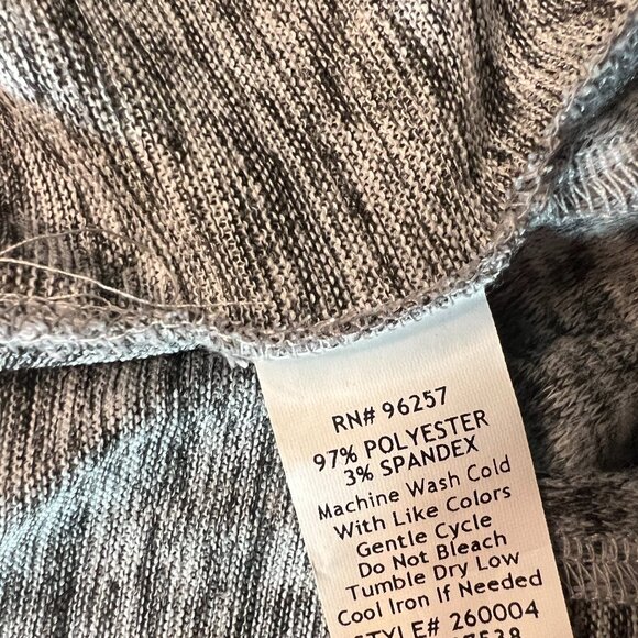 πPer Seption Woman Grey Melange Midi Plus Size Cardigan - Picture 12 of 14